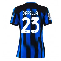 Dres Inter Milan Nicolo Barella #23 Domaci za Žensko 2023-24 Kratak Rukav